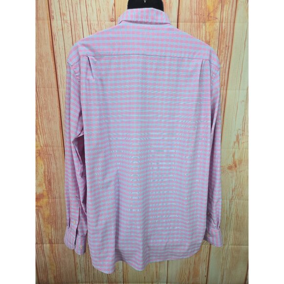 Southern Tide Mens Intercoastal Pink Check Performance Shirt XL - Picture 2 of 7
